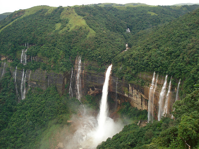 by Khandakar Mujahidul Islam on Flickr.Nohkalikai Falls is one of the tallest waterfalls in India. Its height is 335 metres. The waterfall is located near Cherrapunji, one of the wettest places on...