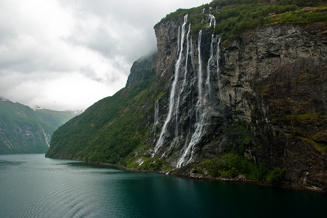 by AL JS on Flickr.Seven sisters waterfall in Geiranger fjord, Norway.