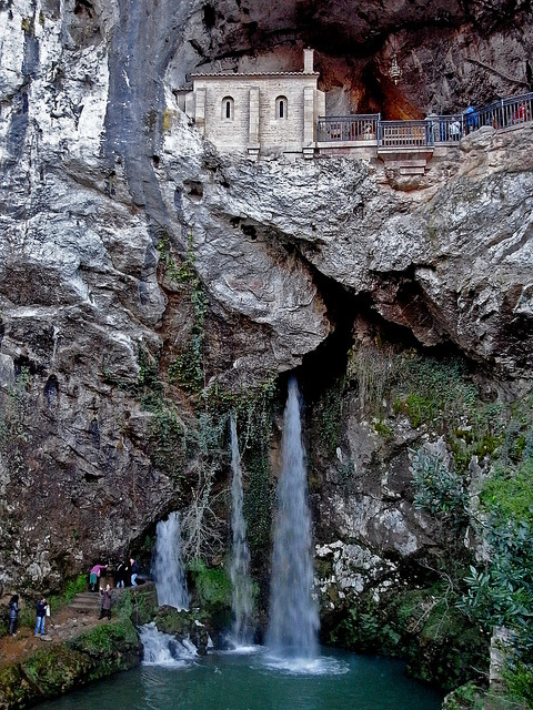by Nene 0 hidratoso on Flickr.Santa Cueva de Covadonga in Asturias, Spain.