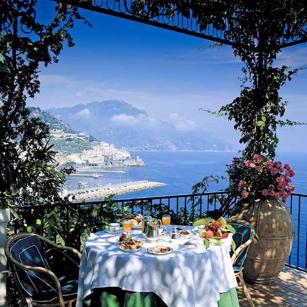 Amazing view from Hotel Santa Caterina on Amalfi Coast, Italy