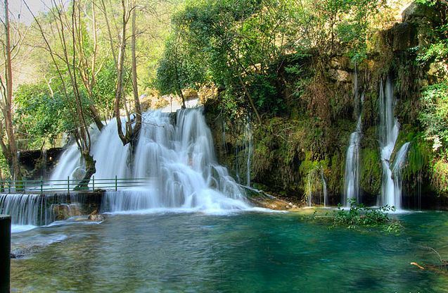 Beautiful waterfalls on Baakleen river, Lebanon