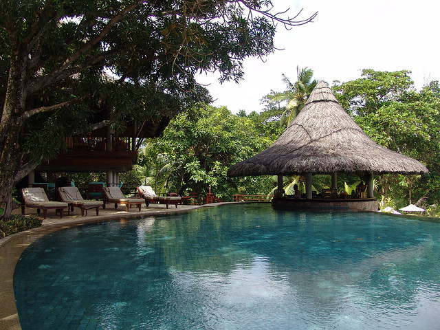 Pool at Lemuria Resort, Seychelles