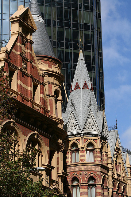 Victorian architecture on Collins Street, Melbourne, Australia