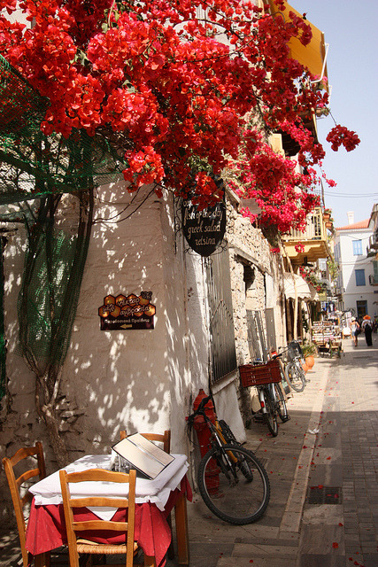 Street scene in Nafplio, Peloponnese, Greece