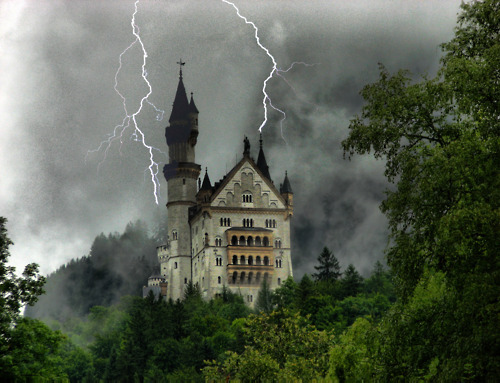 Lightning Strikes, Neuschwanstein Castle, Germany