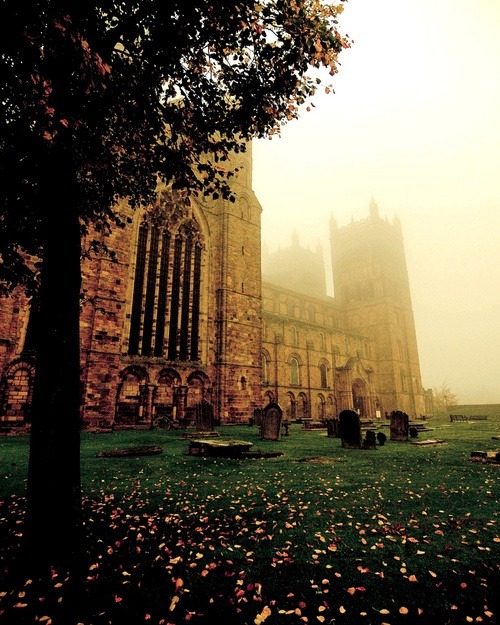 Foggy, Durham Cathedral, England