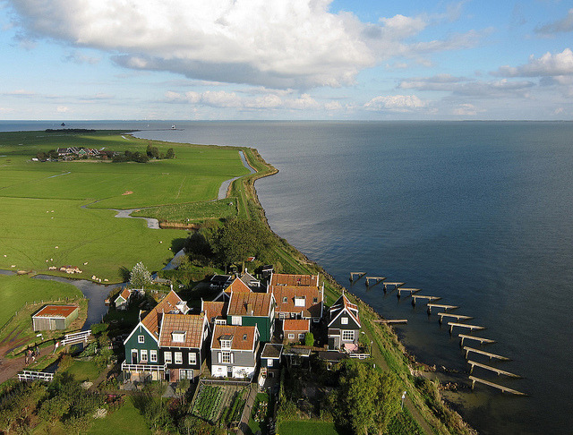 The small hamlet of Rozewerf on Marken Island, Netherlands