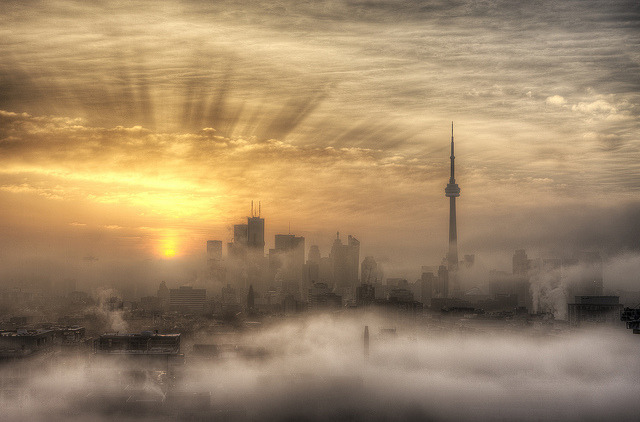 Foggy Toronto Sunrise, Canada