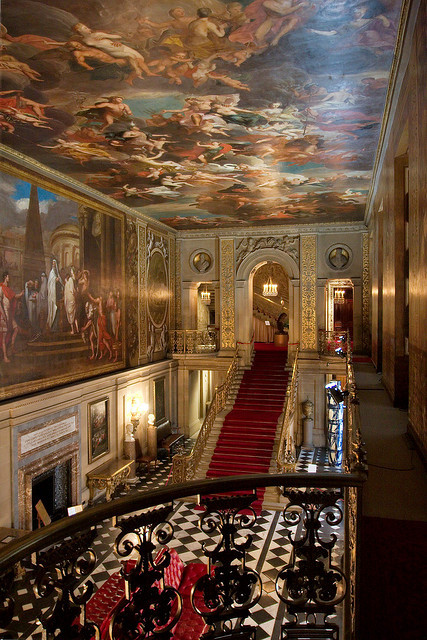 The Great Hall of Chatsworth House, Derbyshire, England