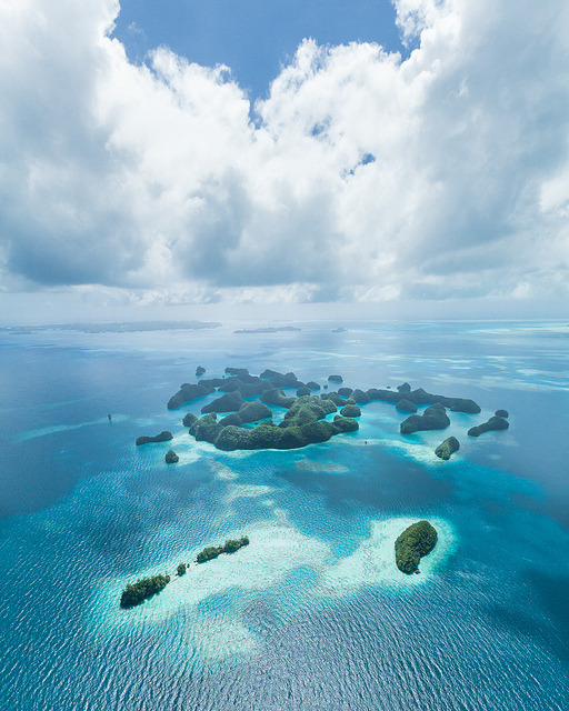 Aerial view of paradise, Palau Islands, Micronesia