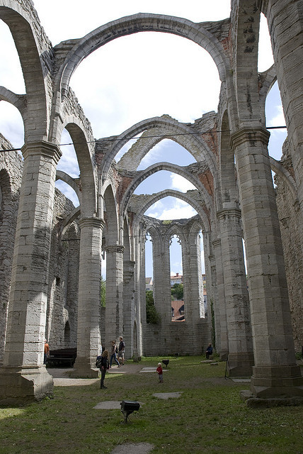 Ruins of St Catherine Cathedral in Visby, Sweden