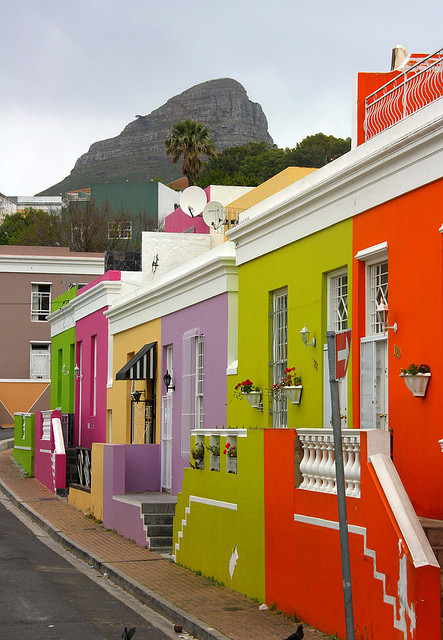Colorful houses of Bo-Kaap district, Cape Town, South Africa