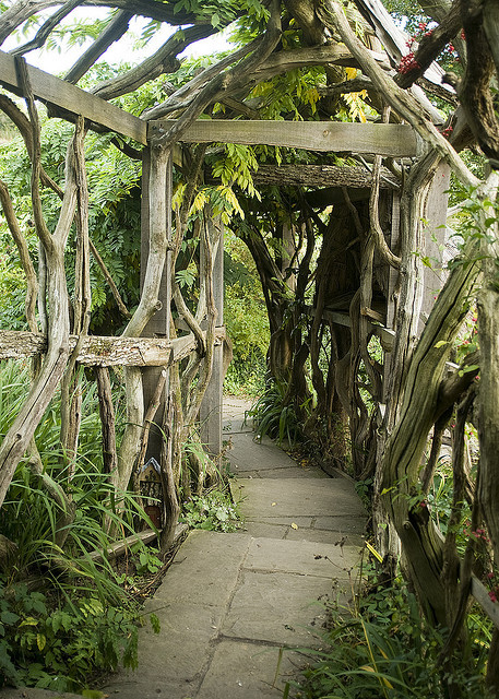 Living tunnel in Furzey Gardens, Hampshire, England